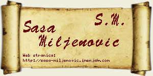 Saša Miljenović vizit kartica